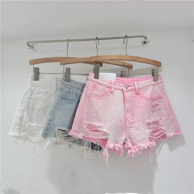 SHORT DENIM BRILLOS