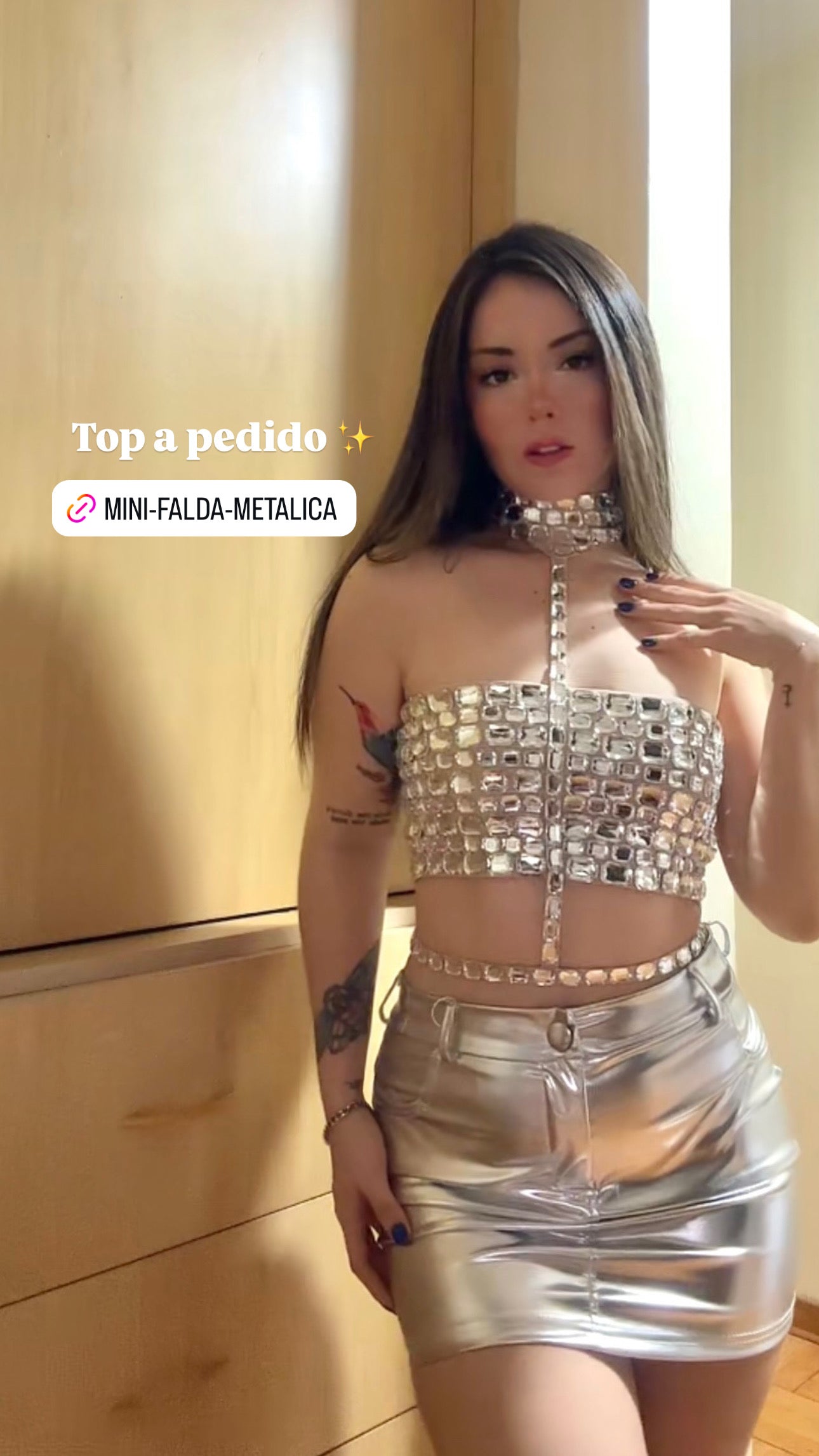 MINI FALDA METÁLICA