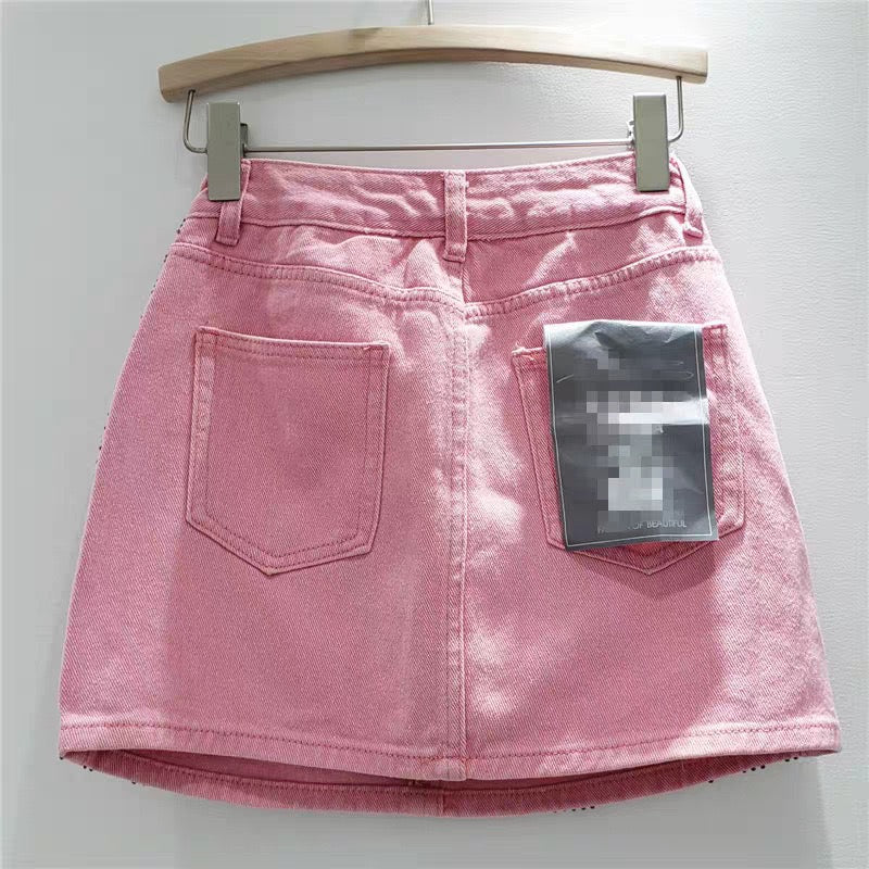 FALDA JEANS CON BRILLO