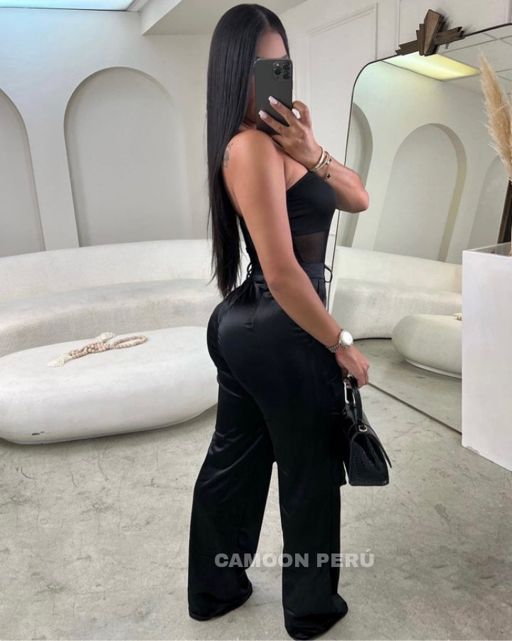CARGO PANTS SATIN