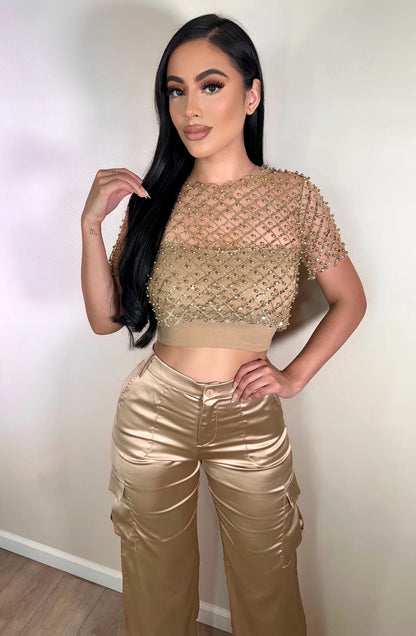 CARGO PANTS SATIN