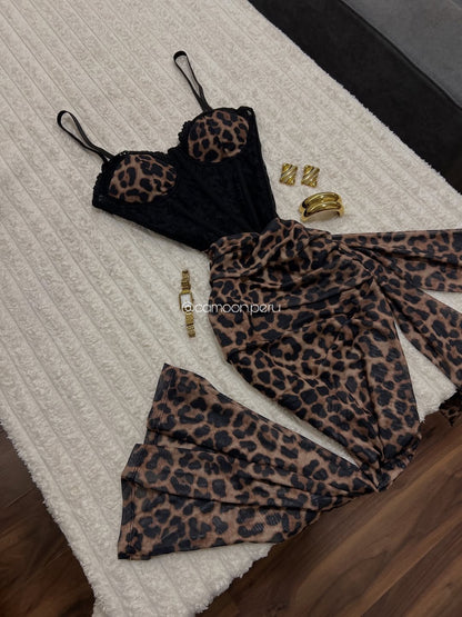 VESTIDO CORSET ANIMAL PRINT