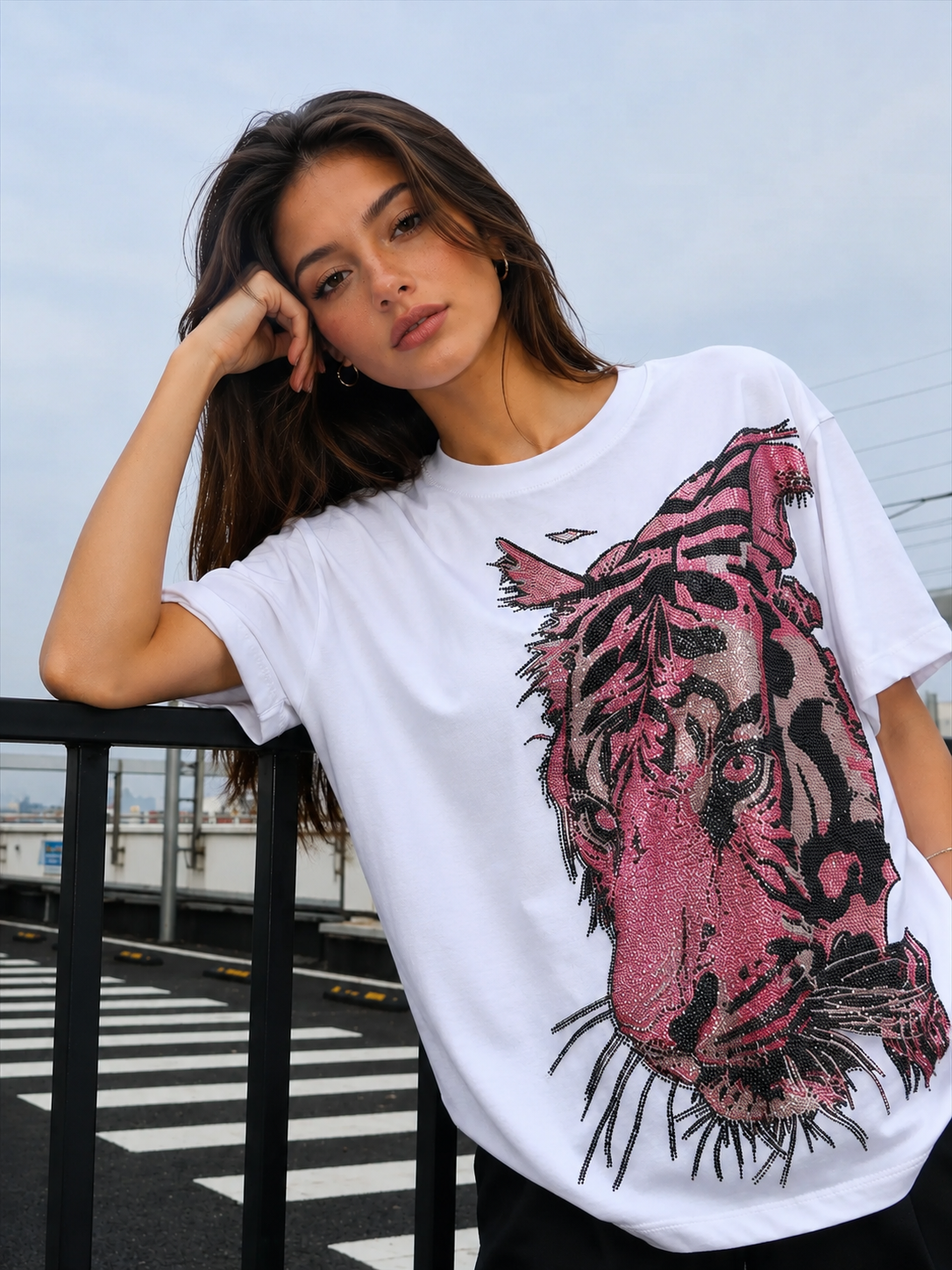 POLIVESTIDO TIGRE FUCSIA