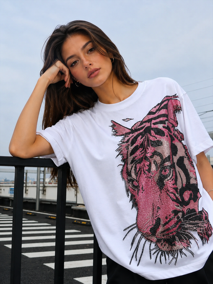 POLIVESTIDO TIGRE FUCSIA
