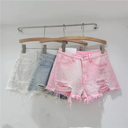 SHORT DENIM  BRILLOS