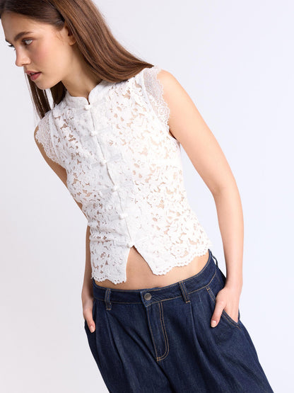 BLUSA KOREANA ENCAJE