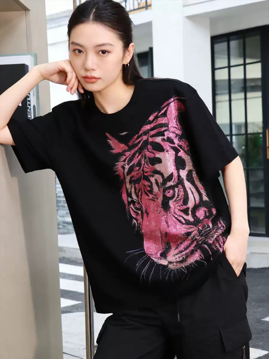 POLIVESTIDO TIGRE FUCSIA