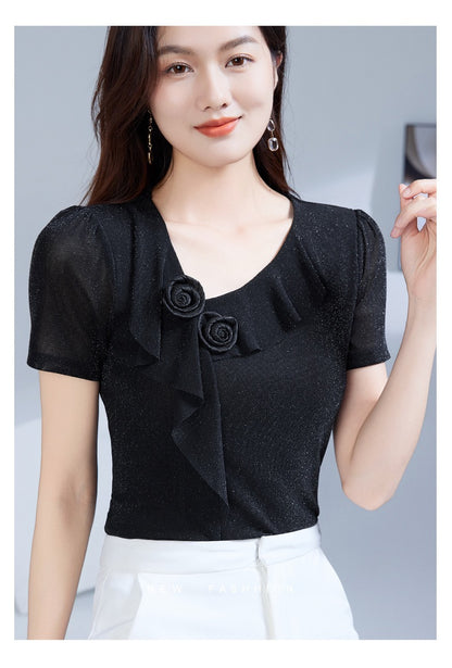BLUSA ROSAS PECHO