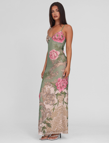 VESTIDO ROSA VERDE