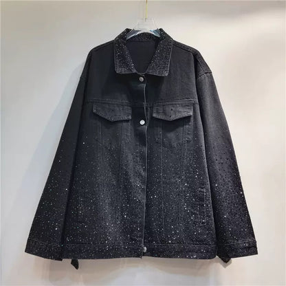 CASACA JEAN OVER SIZE BRILLOS