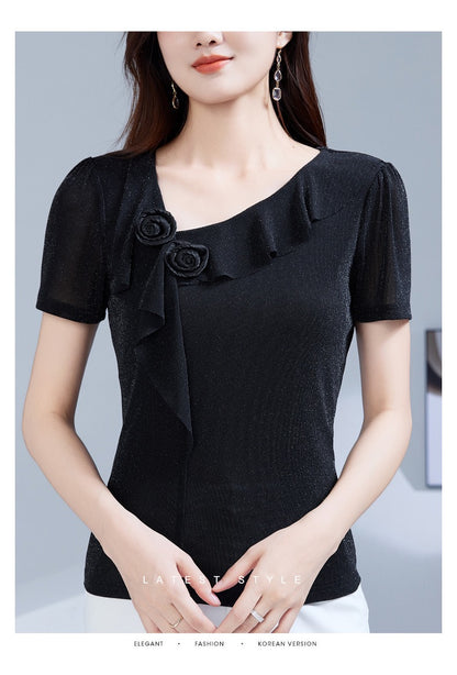 BLUSA ROSAS PECHO