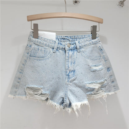 SHORT DENIM  BRILLOS