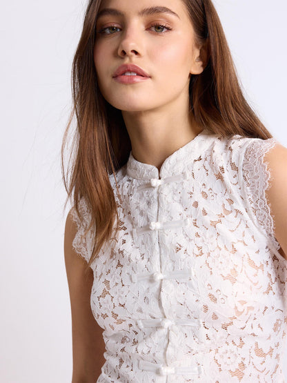 BLUSA KOREANA ENCAJE
