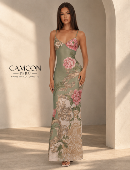 VESTIDO ROSA VERDE