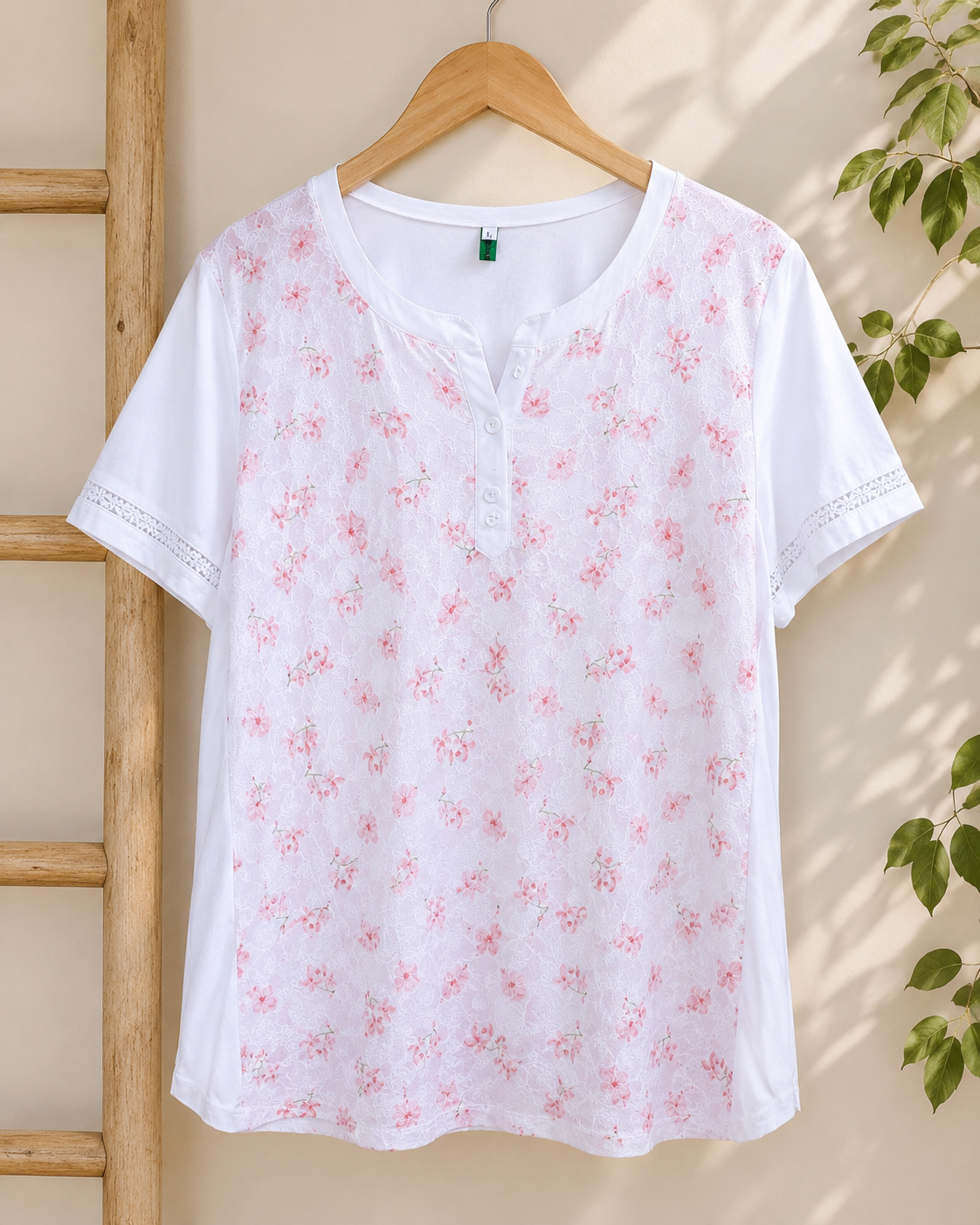 BLUSA FLORES MELÓN