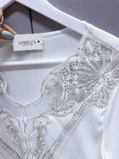 BLUSA ENCAJE PECHO